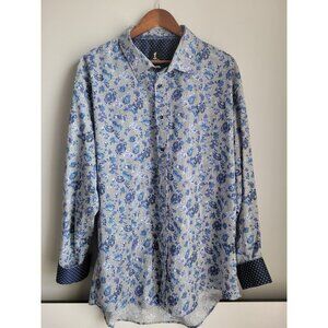 1 Like No Other Shirt Men 2XL XXL Button Up Dress Oxford Party Stripe Floral Dot